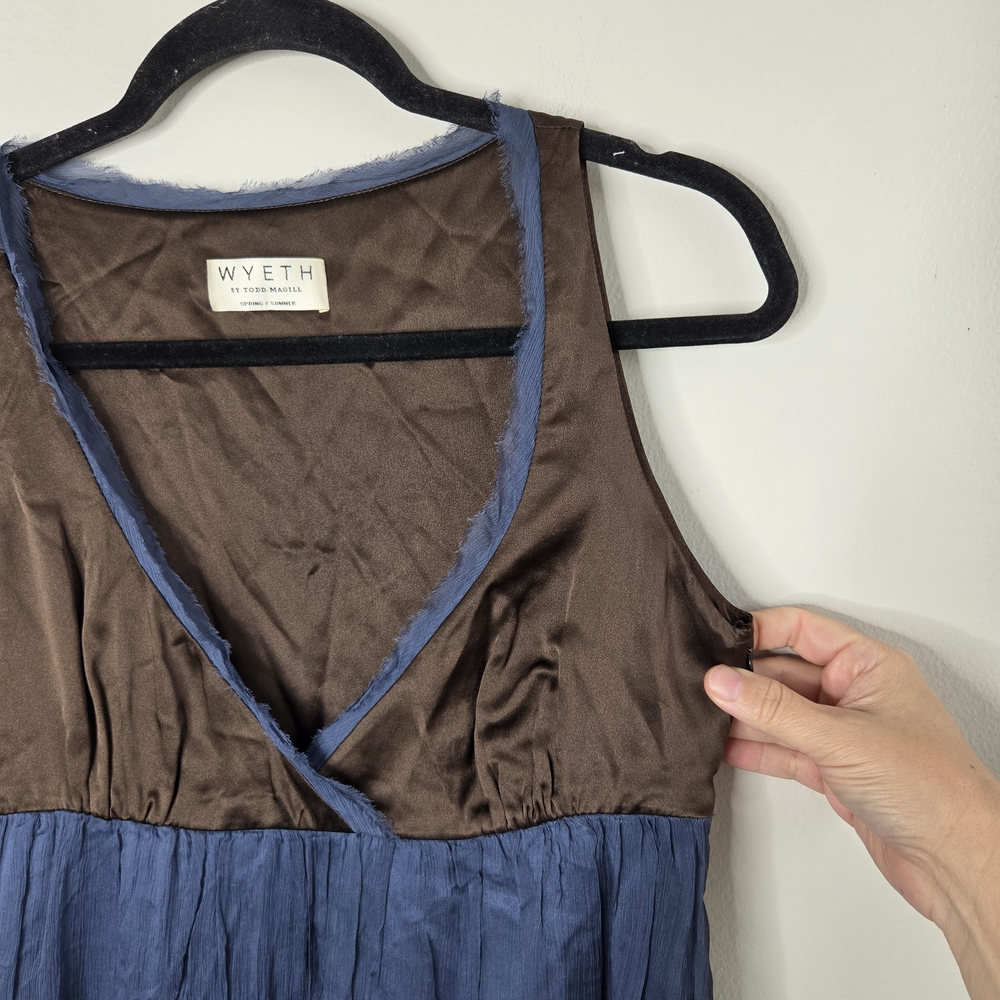 Wyeth By Todd Magill Spring/Summer Silk Midi Dress - Picture 3 of 10